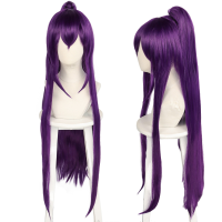 Anogol สังเคราะห์ยาวสีฟ้าสีชมพูสีเขียว Ganyu Yatogami Tohka คอสเพลย์วิกผมสำหรับฮาโลวีนคริสต์มาสโรงเรียนและ1ชิ้นหมวกวิกผม