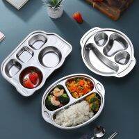 dinner plate division cartoon baby Children home anti-fall 304 stainless steel cute thickening deepening separation tray