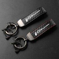 Motorcycle Carbon Fiber Leather Keychain Horseshoe Buckle Jewelry for SUZUKI VSTROM DL250 DL650 V-Strom DL1000 DL 6501000XT