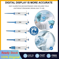 【สต็อก + Quality】Laboratory Pipette พลาสติกดิจิตอลเดี่ยวปรับ Micropipette Lab อุปกรณ์ปลายปิเปต