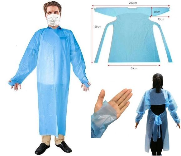 ชุด-ppe-ชุดcpe-แพ็ค1ตัว-ถุง-ชุดคลุมสีฟ้า-ชุดกาวน์-ทางการแพทย์-กันเชื้อโรค-กันน้ำ
