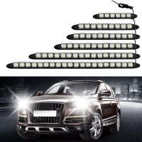 ✽ 2pc Universal Car Led DRL Daytime Running Light Flexible 6/9/10/12/16/20LED White Waterproof Driving Fog Bulb Car Styling DC 12V