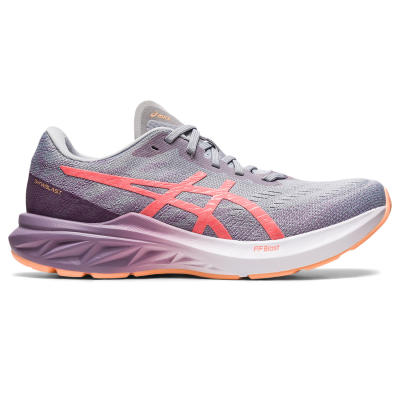 ASICS :  DYNABLAST 3 WOMEN RUNNING รองเท้า ผู้หญิง รองเท้าผ้าใบ รองเท้าวิ่ง ของแท้  PIEDMONT GREY/PAPAYA