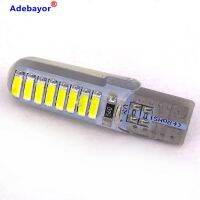 100ชิ้น4014 T10 16 LED แบบ SMD ไฟ194 W5w Led ซิลิกาหลอดไฟสว่างพิเศษหลอดเสียบไฟสองทิศทาง12V DC สีขาว