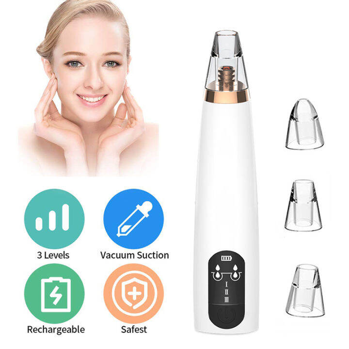 LCD Electric Blackhead Remover Vacuum Suction Blackhead Deep Pore Acne ...