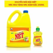 HCM Nước Rửa Chén Net Đậm Đặc 4Kg Tặng nước rửa chén 250ml