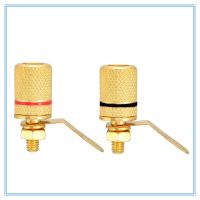 【CW】 2Pcs Gold Plated Amplifier banana plugs Video Speaker Terminal Connectors Binding Post 4mm Banana Jack Outlet