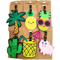 【cw】 Fashion Cactus Luggage Tags Suitcase Holder Accessories ID Addres Silica Gel Label Baggage Tag ！