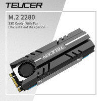 TEUCER M.2 NVMe SSD ระบายความร้อน2280โซลิดสเตดิสก์การไหลเวียนของอากาศคูลเลอร์ฮีทซิงค์ปะเก็นพร้อมแผ่นความร้อนอุปกรณ์พีซี