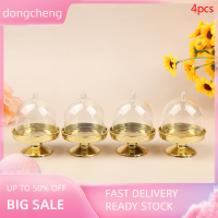 dongcheng 4PCS CLEAR Candy ผู้ถือขนมคัพเค้กแสดงขาตั้งถาดแต่งงานของขวัญ boxs