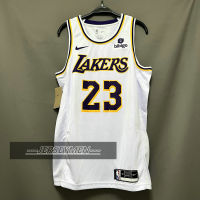 【High Quality】Mens New Original NBA Los Angeles Lakers #23 LeBron James Jersey Association Edition White Swingman Heat-pressed