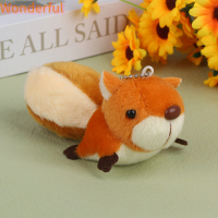 ?【Lowest price】Wonderful ตุ๊กตาผ้ากำมะหยี่น่ารักรูปกระรอกผ้าฝ้ายตุ๊กตาสัตว์ยัดไส้ตุ๊กตากระรอกน่ารักกระเป๋าคู่และเครื่องประดับของขวัญ