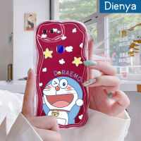 เคส Dienya สำหรับ OPPO R17 R15 Pro เคสการ์ตูนโดราเอมอนน่ารักขอบเนื้อครีมคลื่นเคสมือถือกันกระแทกแบบใสนิ่มโปร่งใสลายกล้องถ่ายรูปเก๋ไก๋ปลอกสีอ่อนโยนฝาครอบป้องกัน