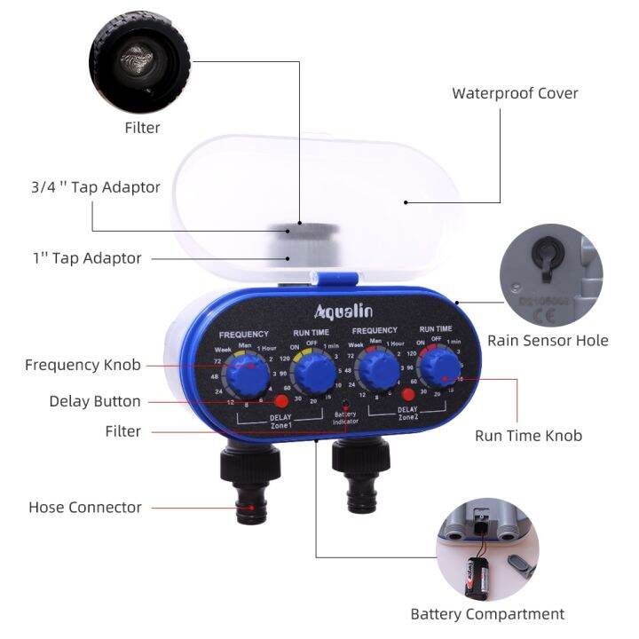 ball-valve-electronic-two-outlet-four-dials-water-timer-with-rain-sensor-hole-garden-irrigation-system-eu-standard-21032a-power-points-switches-save