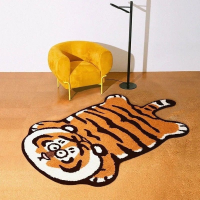 Tiger Rug Bedroom Bedside Blanket Living Room Floor Mats Childrens Room Cute Cartoon Long Thick Anti-slip Mat