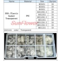 Quick Arrive 500PCS PVC Washers M3 M4 M5 M6 Soft Plastic Gasket Transparent Insulation Flat Paded For Screws Assortment Kits