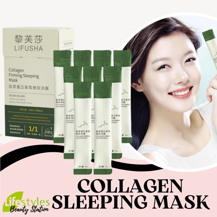 Collagen Firming Sleeping Mask - No-Cleaning Hydrating and Moisturizing ...