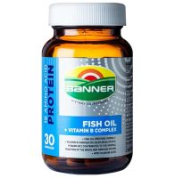 Banner Fish Oil + Vitamin B Complex แบนเนอร์ ไฮ-บี ผสมน้ำมันปลา บรรจุ 30 เม็ด จำนวน 1 กระปุก