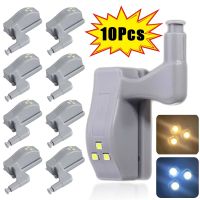 ▫◕™ 10pcs Auto Switch On/Off LED Inner Hinge Lamp Cabinet Induction Lights Wardrobe Cupboard Sensor Lights Kitchen Closet Night Lamp