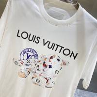 ➧LV-NEW ฤดูใบไม้ผลิและฤดูร้อนใหม่ขนาดเล็กลายเสือพิมพ์เสื้อยืดหลวมแขนสั้นคู่รุ่นสำหรับผู้ชายและผู้หญิง