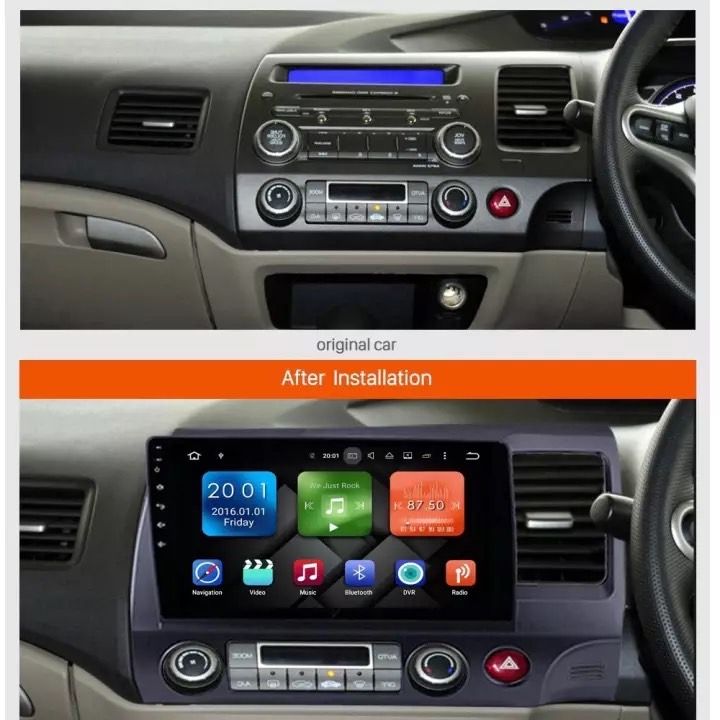 จอแอนดรอยติดรถยนต์-ตรงรุ่น-honda-civic-fd-2005-2012-ram-2gb-rom-32gb-จอ-ips-ขนาด-10-new-android-version-รับประกัน-1-ปี