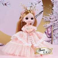 New High Quality 16Cm BJD Doll 112 Joint Movable Cute Fashion Wedding Dress Doll Girl and Boy Magnet Toy Gift on The Feet