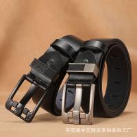 Mens Genuine Leather Belts Suit Pin Buckle Young People Business Fashion Pants