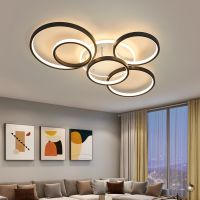 Alexa Smart Home Modern Ceiling Chandelier for Dinning Living Room Bedroom Kitchen led Chandelier lighting 85-260V Black/Gold