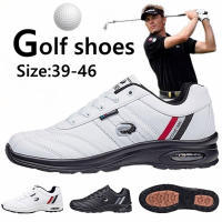 EIFAK ?️?️Mens Spikeless Golf Shoes ใหม่รองเท้ากอล์ฟน้ำหนักเบารองเท้าผ้าใบรองเท้ากอล์ฟ Breathable กันน้ำ Anti-Slip รองเท้ารองเท้ากอล์ฟ Mens ขนาดพิเศษ