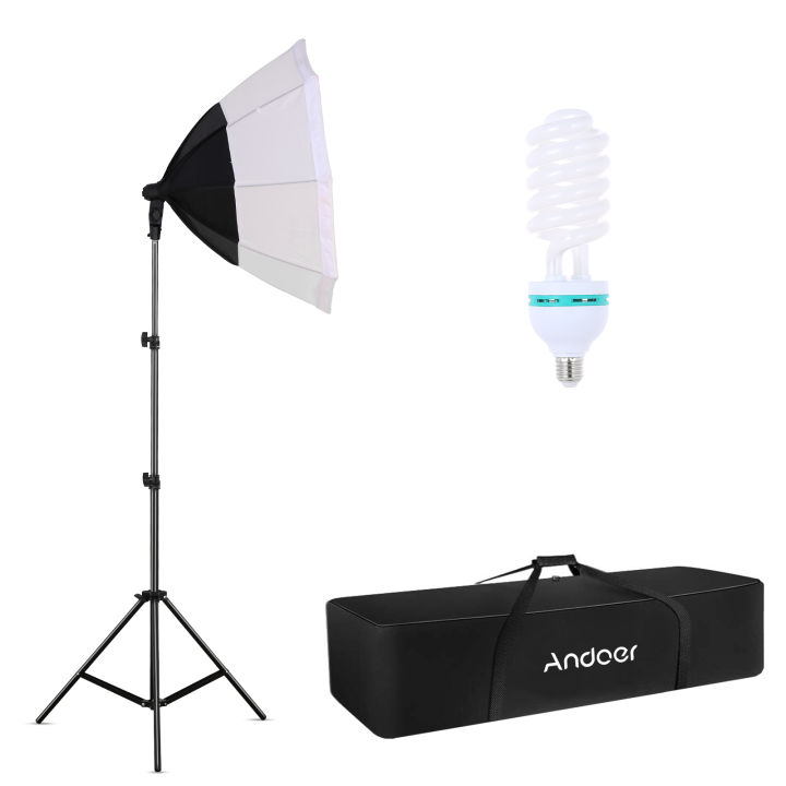 Andoer Professional Studio Photography Octagon Softbox LED Light Kit with  Large Octagon Softbox * 1 +