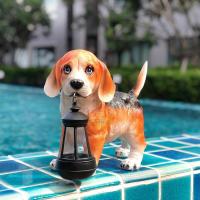 ไฟตุ๊กตาโซล่าเซลล์ ประดับสวน Beagle 1 LED (แสง : เหลืองวอมไวท์)