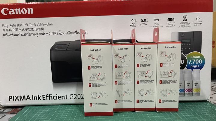 หมึกพรีเมี่ยม-premium-ink-สำหรับ-printer-canon-gi-series-g1020-g2020-g2060-g3020-g3060-ฯลฯ-11-21-41-51-71-81-91-เติมได้ทุกรุ่น-คุณภาพเทียบเท่าของแท้-4-สี-สีดำ-ฟ้า-แดง-เหลn