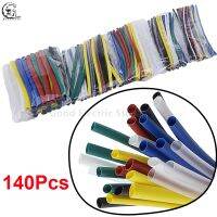 【CW】 140Pcs Shrink Tube Shrinking Assorted Polyolefin Insulation Sleeving Tubing Wire Cable 5 Sizes 7 Colors 2:1