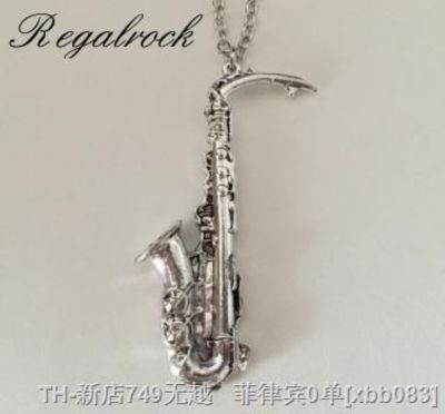 【CW】►◈✑  Belgium Saxophone Pendant Necklace Sachs Musical Instrument Punk Hip Hop Music Jewelry