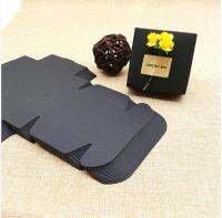 100pcs Wholesale Black Carton Kraft Paper Jewelry gift cardboard box for packaging cajas carton gift paper packaging box lot