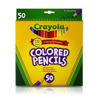 สีCrayola Colored Pencils เครโยล่า สีไม้ไร้สารพิษ 50 สี สำหรับเด็กอายุ 3 ปี ขึ้นไป สีไม้ สี ดินสอสี ดินสอ