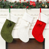 DD Store Christmas Decorations Knitted Thick Wool Socks