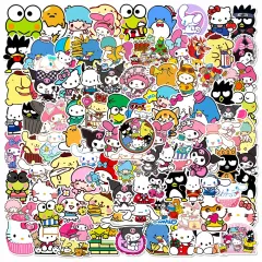 50/100pcs Mixed Cartoon Sanrio Stickers Cute Hello Kitty Cinnamoroll Kuromi  My M