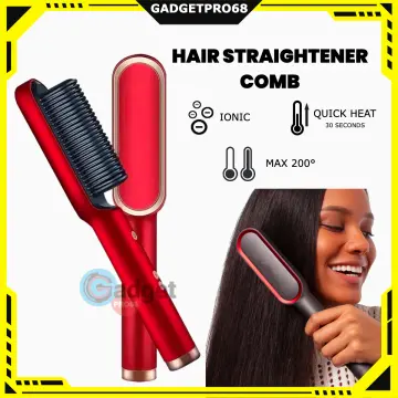 Hair straightening shop brush online