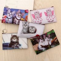 Dompet Koin Kucing Kartun Anak Kitty Clutch Dompet Kecil Dompet Koin Wanita Anak Lucu Ritsleting Tas Kantong Tempat Dompet Receh