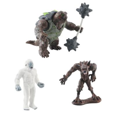 3 Pieces Warcrafts Action Figure Set Toys Movable Fighting Turtle Snowman Wolf Fighting Anime Figure Model Toy Gift kindness