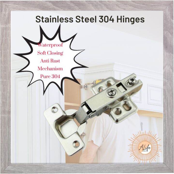 ALife World Stainless Steel 304 Hinges Hydraulic Heavy Duty
