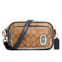 กระเป๋าสะพายข้าง COACH 91009 COURT CROSSBODY IN SIGNATURE NYLON (IME7V) Color: IM/KHAKI MULTI