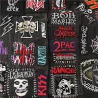 hotx【DT】 Band Badges Iron Patches Appliques Embroidered Music Punk Stripes for Jacket Jeans Diy Decoration