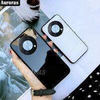 （A Boutique）เคสกระจกนิรภัย Auroras สำหรับ HUAWEI Nova 5T พร้อมกรอบนุ่มกันกระแทกฝาหลัง Y70 Y90 8i 8 9