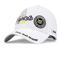 PGM 1 Pcs MenS Golf Hat Sun Hat Breathable Fast Drying Sun Hats Sunshade Sunscreen Fashion Embroidery MZ043 White