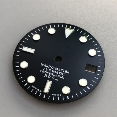 S-Watch Dial 29Mm Face Insert Parts For Watch NH35 Automatic Mechanical Movement For Watch Green Luminous Seik..Mod With S Log