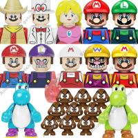 Super Bros Mario Building Blocks Luigi MINI Action ของเล่นตัวเลขอาคารบล็อกของเล่นอิฐประกอบของขวัญของเล่นสำหรับของขวัญเด็ก-Cailine