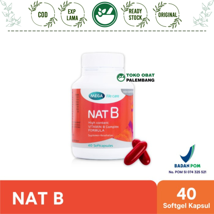 MEGA WE CARE NAT B 40 SOFTCAPSULE HIGH CONTENT VITAMIN B COMPLEX NAT-B ...