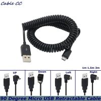 3m USB 2.0 A Male to Micro USB 5 Pin Right Angled 90 Degree Spiral Coiled Adapter Cord Cable 5ft for MP3 Players Digital Cameras Wires  Leads Adapters